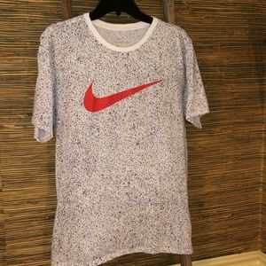 Nike Dri-Fit Orange Swoosh Tee